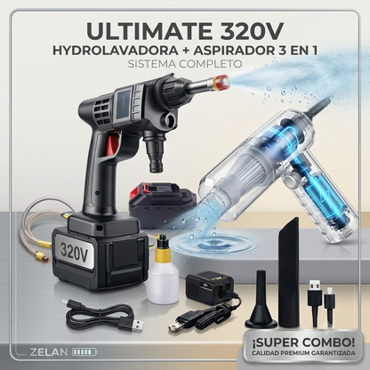 COMBO HIDROLAVADORA 320V + ASPIRADORA 3 EN 1